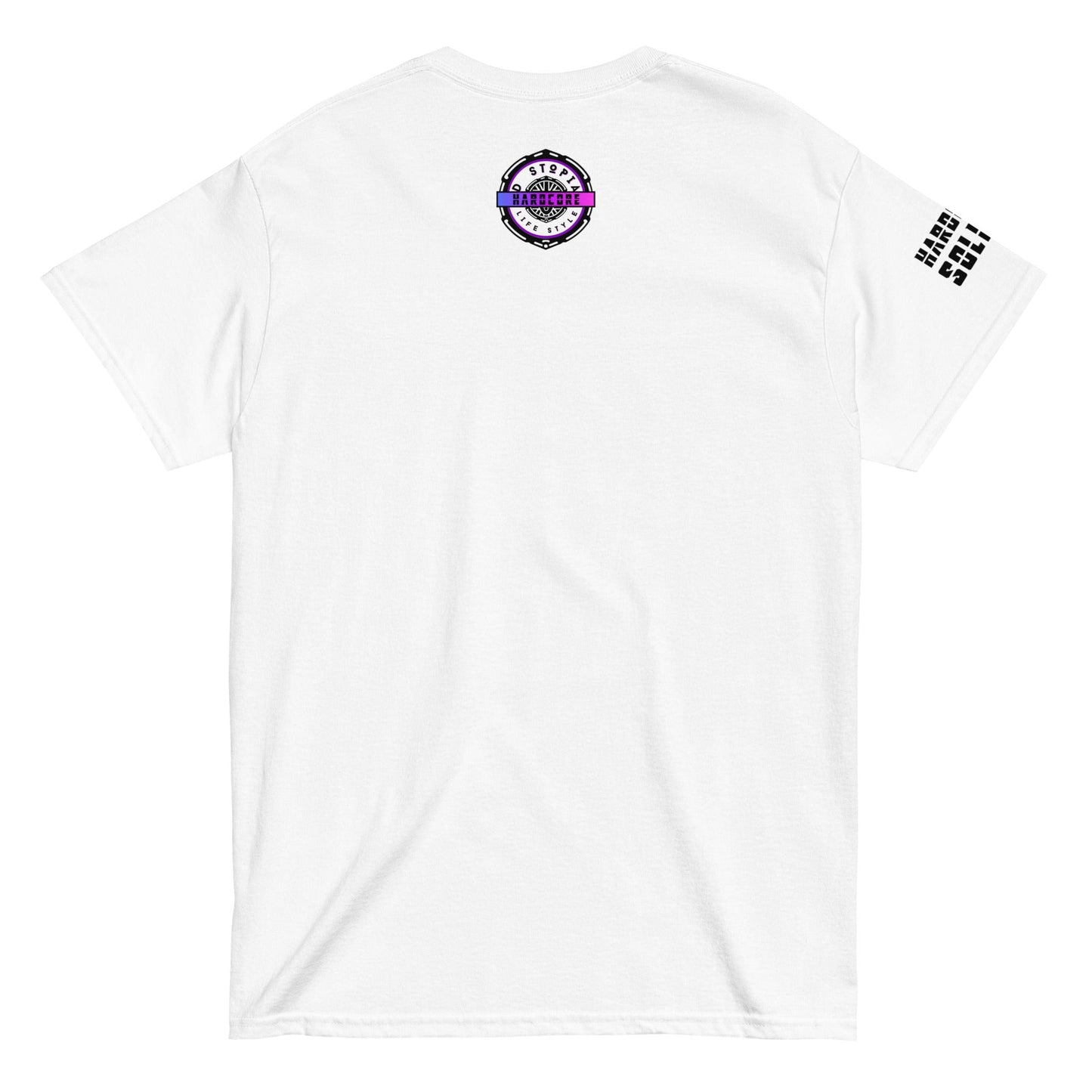 Hardcore Stamp | Purple T-shirt - Light - Premium T-shirt from Dystopia - Just €24.99! Shop now at Dystopia