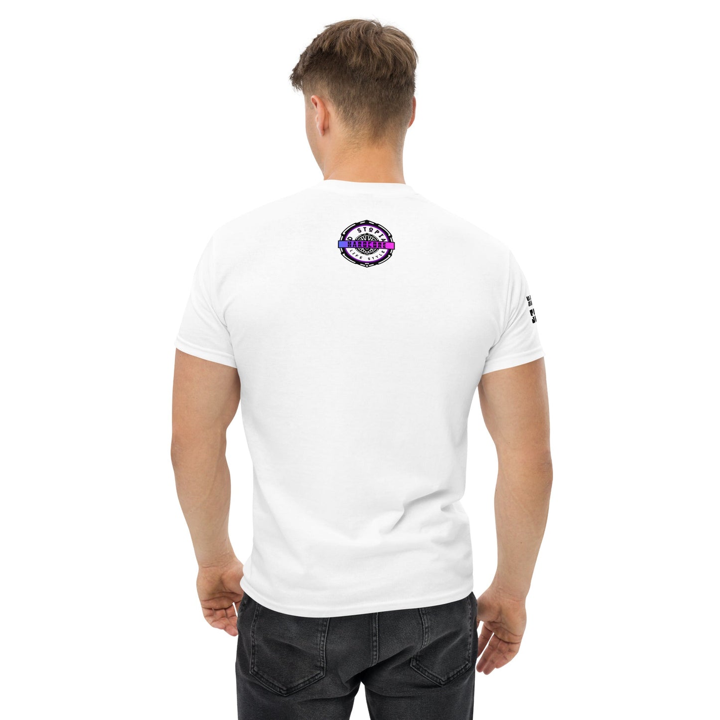 Hardcore Stamp | Purple T-shirt - Light - Premium T-shirt from Dystopia - Just €24.99! Shop now at Dystopia