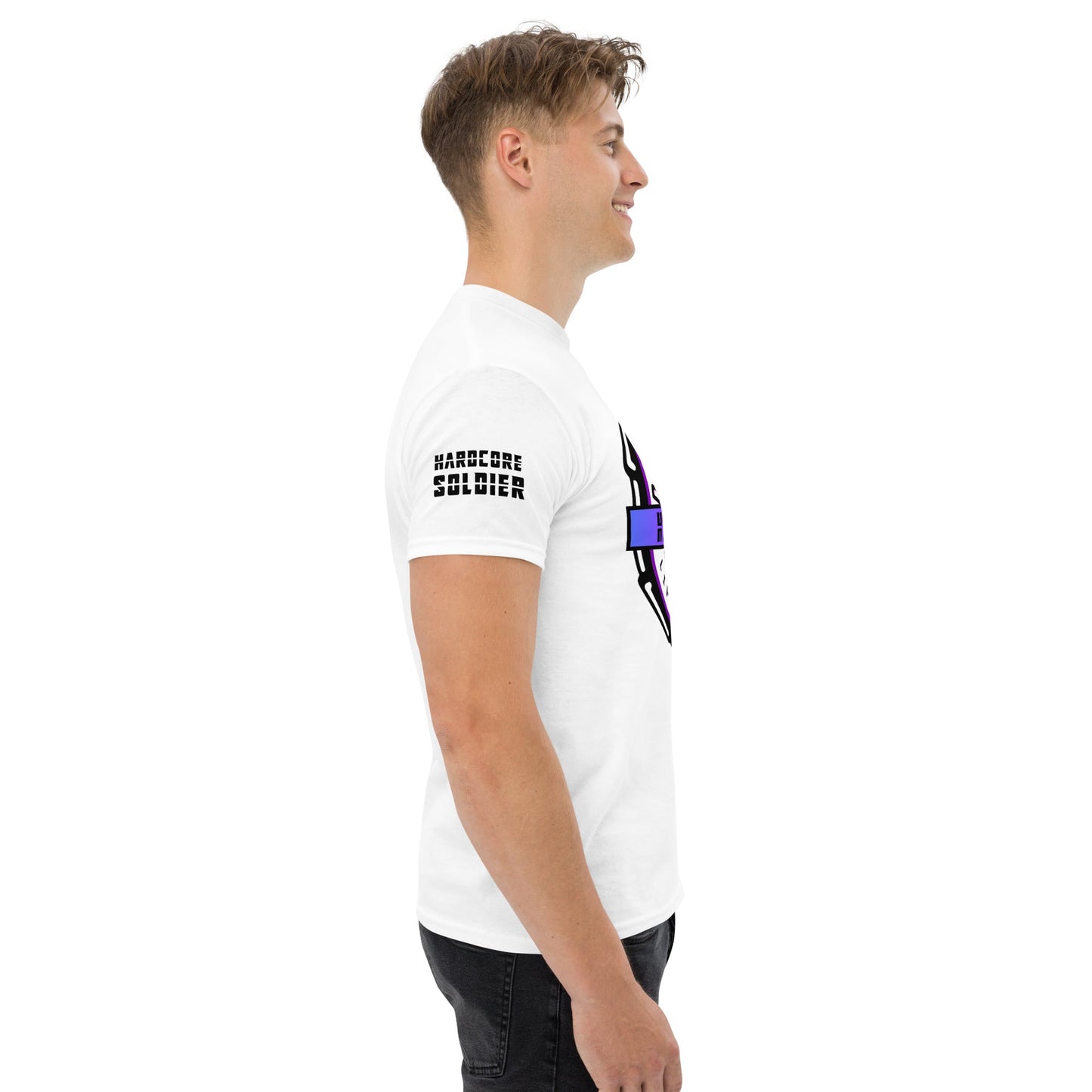 Hardcore Stamp | Purple T-shirt - Light - Premium T-shirt from Dystopia - Just €24.99! Shop now at Dystopia