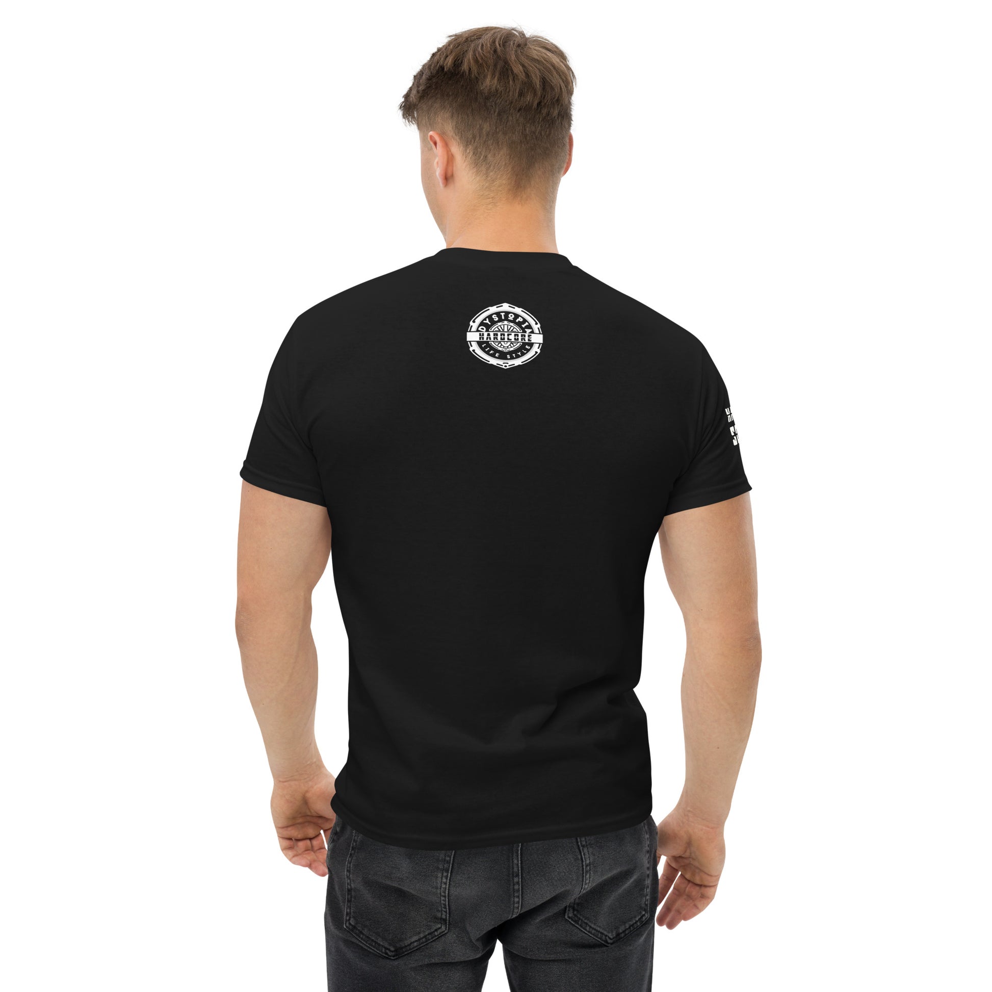 Hardcore Stamp | Black T-shirt - Dark - Premium T-shirt from Dystopia - Just €24.99! Shop now at Dystopia