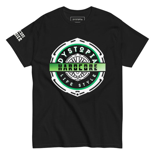 Hardcore Stamp | Green T-shirt - Dark - Premium T-shirt from Dystopia - Just €24.99! Shop now at Dystopia