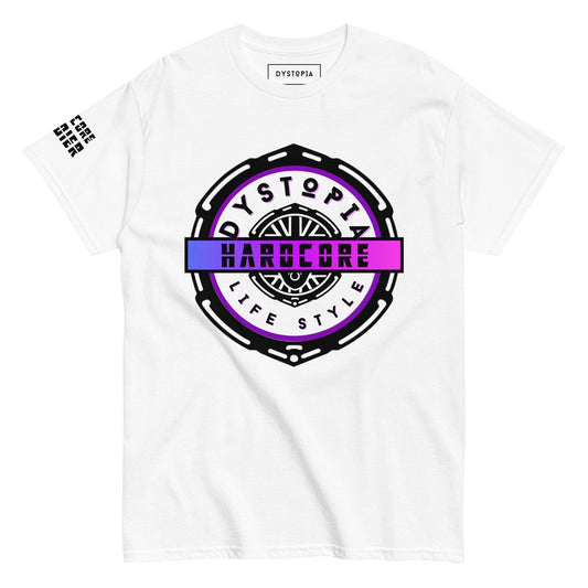 Hardcore Stamp | Purple T-shirt - Light - Premium T-shirt from Dystopia - Just €24.99! Shop now at Dystopia